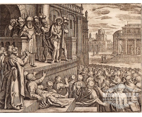 1630-е гг. Гравюра Смертный приговор Иисусу Христу