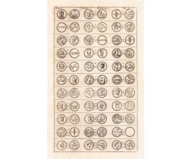 1695 год. Гравюра Древние британские монеты