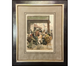 1877 год. Кофейня на набережной в Венеции, в раме