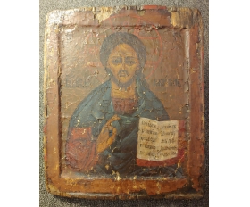 1600-1700-е гг. Господь Вседержитель, антикварная икона