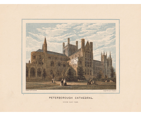 1880-е гг. Средневековый собор в Питерборо, гравюра