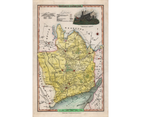 1832 год. Англия, графство Монмутшир, старинная карта