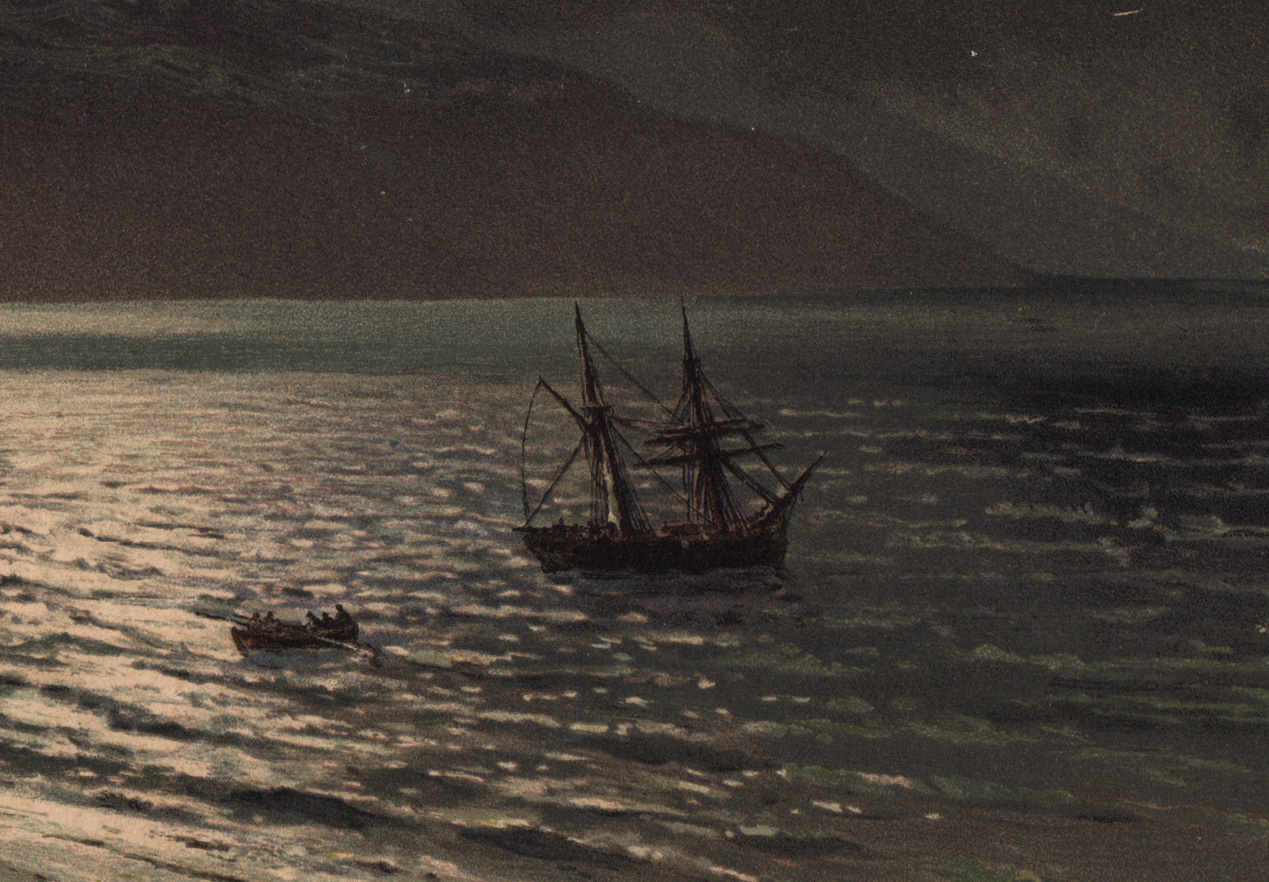 1892 год. Черное море, Кавказ, Айвазовский - купить в Старинной гравюре