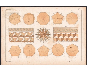 1898 год. Литография Правильные многоугольники