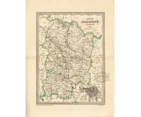1871 год. Большая карта Рязанской губернии