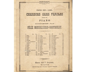 1870-96-е гг. Ноты, Феликс Мендельсон, Венецианские гондолы