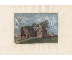 1785 год. Гравюра, акварель Английский пейзаж