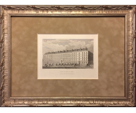 1830 год. Гравюра, Франция, Париж, Гвардейцы Короля