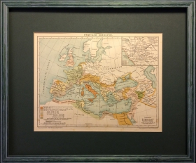 1909 год. Римская Империя, карта в обрамлении