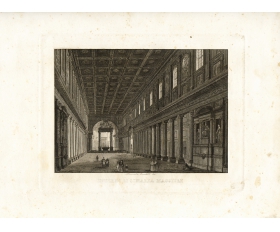 1851 год. Гравюра, Внутренний вид Базилики Санта Мария Маджоре
