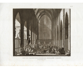 1797-1802 гг. Эстамп, Убийство Лескьера в церкви Авиньона