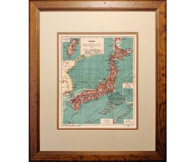 Карта Японии 1909 года, в обрамлении, картограф Ильин