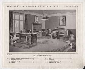 Реклама 1910-20 гг. Дубовый кабинет с телефонным аппаратом