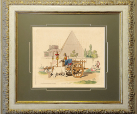 1820-е гг. Пирамида Цестия в Риме, Италия, гравюра