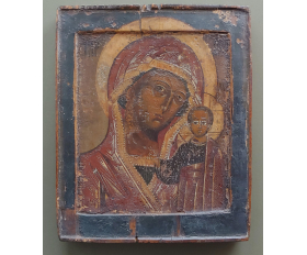 17 век. Казанская Богородица, икона, двойной ковчег