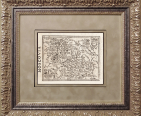 Гравированная карта Московии 1635 года - купить раритет на Олдгравюре
