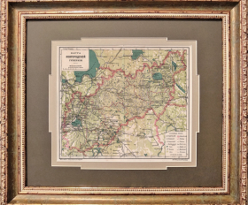 1910-е гг. Карта Новгородской Губернии, в обрамлении