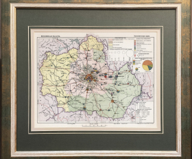 Карта 1938 года. Московская область, Сталинская экономика