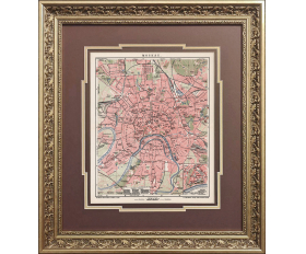 1908 год. Старинный план Москвы - купить в магазине Старинная гравюра