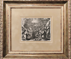 1630-е гг. Батальная сцена, гравюра Мериана, раритет