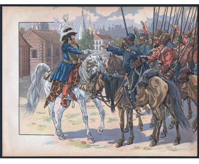 Отечественная война 1812 года, французы в Москве, литография 1903 года