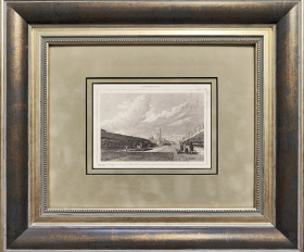 Старинная гравюра 1838 года. Невский проспект