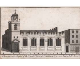 1756 год. Церковь Сент-Кэтрин Кри, Лондон, Англия