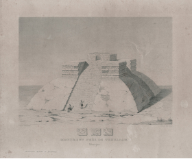 1853 год. Пирамида Теотиуакана, Мексика, гравюра