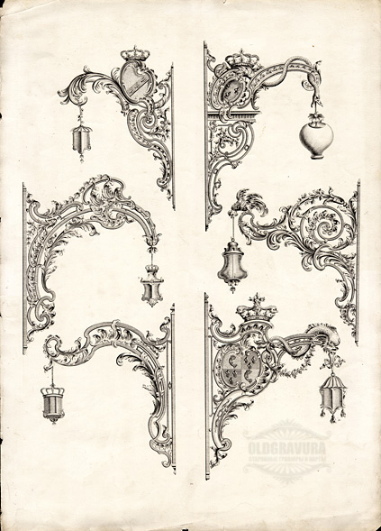 1803 год. Дизайн элементов в стиле барокко и рококо